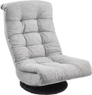 Amazon Basics Swivel Foam Lounge Chair with Headrest, Floor-Compatible, Adjustable, Gaming, 26.3D x 23.5W x 13.7H in, Grey by CozyNest Decor
