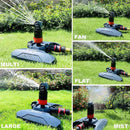 Eden 96122 Metal Adjustable 6-Pattern Mobile Rotary Gear Drive Garden Sprinkler & 94124 Multi Pattern Turbo Gear Drive Sprinkler Plus Misting System by GreenHaven Gardens