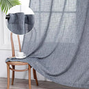 MYSKY HOME Semi Sheer Curtains 84 Inch Length, Living Room Curtains & Drapes Boho Sheer Light Filtering for Sliding Glass Door Windows Soft Elegant Rod Pocket, 50" x 84", Dusty Blue, 2 Panels by CozyNest Decor