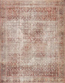 Loloi Layla Collection LAY-11 Cinnamon/Sage 5'-0" x 7'-6" .13" Thick Area Rug, Soft, Durable, Vintage Inspired, Distressed, Low Pile, Non-Shedding, Easy Clean, Printed, Living Room Rug by CozyNest Decor