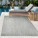 Adiva Rugs Outdoor Indoor Area Rug, Weather Resistant, Easy to Clean, Stain Resistant Floor Mat for Dining Room, Backyard, Deck, Patio (Silver Weiss, 2'6" x 7') by CozyNest Decor