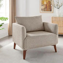 Oversized Accent Chair Modern Boucle Armchair for Living Room Sets of 2 - 37" Wide & Cozy Reading Accent Chair with Solid Wood Legs, Camel Upholstered Lounge Chair for Bedroom & Office(Easy Assembly) by CozyNest Decor