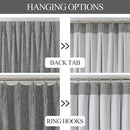 Vision Home Charcoal Grey Full Blackout Curtains Pinch Pleated Room Darkening Window Curtains 95 inch for Living Room Bedroom Thermal Insulated Pinch Pleat Drapes with Hooks Back Tab 2 Panel 40"Wx95"L by CozyNest Decor