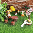 Elcoho 10 Pieces Fake Grass for Crafts Fairy Garden 6 x 6 Inches Artificial Garden Grass for Miniature Ornament Dollhouse DIY Decoration by CozyNest Decor