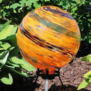 Sunnydaze 10-Inch Gazing Ball for Garden - Glass Gazing Globe for Outside - Garden Orb Yard Decor - Sunset Sky by CozyNest Decor