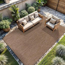 CAMILSON Outdoor Rug 8x10 Modern Area Rugs for Indoor and Outdoor Patios and Porches - Waterproof, Washable, Non-Shedding, Easy-to-Clean Outside Carpet (8 x 10, Solid - Jute) by CozyNest Decor