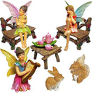 Mood Lab Fairy Garden - Miniature Figurines & Accessories Starter Kit - Fairy Garden Set of 12 pcs - Outdoor or House Decor by GreenHaven Gardens