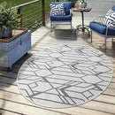 Keen Home Design Terrace Outdoor Round Rug - 5ft Round Washable Indoor/Outdoor Rug for Patio, Kitchen, Balcony, Beach, Garden, Deck and Porch, Size: 5'3" Round by GreenHaven Gardens