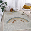 JONATHAN Y Machine-Washable Gray/Ivory/Yellow Indoor Area Rug, 4x6, Minha Rainbow Dots, Kids & Novelty, Casual, Classic, Bedroom, Kitchen, Living Room, Easy-Cleaning, Non-Shedding (KDW102A-4) by CozyNest Decor