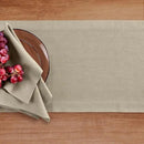 Solino Home Linen Vintage Khaki Table Runner 120 Inches Long - 100% Pure Linen 14 x 120 Inch Table Runner for Fall, Autumn, Thanksgiving - Fete by CozyNest Decor