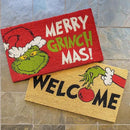 Gertmenian Disney Mickey Mouse Doormat Rug Retro Front Door Coir Mat Home Indoor Outdoor Entryway Carpet, 2-Pack 20x34, The Grinch Welcome/Merry Grinchmas by CozyNest Decor