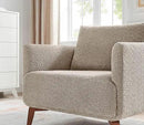 Oversized Accent Chair Modern Boucle Armchair for Living Room- 37" Wide Accent Chair with Solid Wood Legs, Camel Upholstered Lounge Chair for Bedroom & Office, Cozy Reading Chair (Easy Assembly) by CozyNest Decor