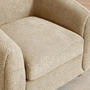Modern Accent Chair for Living Room, Upholstered Armchair with Linen Fabric, Single Sofa Chair with Solid Wood Legs, Boucle, Camel by CozyNest Decor