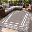 Outdoor Patio Rug, Outside Rectangular Carpet, Moroccan Geometric Rugs, Washable Large Indoor Outdoor Rug 8x10 Mats for RV, Picnic, Backyard, Deck, Balcony, Porch, Beach by GreenHaven Gardens