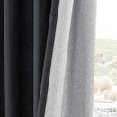 Joydeco Faux Linen Blackout Curtains for Bedroom,Black Blackout Curtains 108 inches Long,100% Blackout Solid Thermal Insulated Window Drapes Luxury Decor for Living Room（W52xL108 Inch,Black） by TinyTreasures Baby Boutique