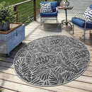 Keen Home Design Terrace Outdoor Round Rug - 5ft Round Washable Indoor/Outdoor Rug for Patio, Kitchen, Balcony, Beach, Garden, Deck and Porch, Size: 5'3" Round by GreenHaven Gardens