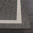CAMILSON Outdoor Rug 9x12, Large Modern Outside Rugs for Patios Porches Waterproof Durable Washable Non-Shedding, Easy-to-Clean Indoor Outdoor Area Carpet (9 x 12, Bordered - Dark Gray/Light Gray) by CozyNest Decor