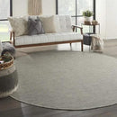 Nourison Home Positano 8' x Round Light Gray Fabric Modern Area Rug (8' Round) by CozyNest Decor