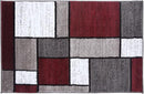 Rugshop Contemporary Modern Boxes Area Rug 2' x 3' Red by TinyTreasures Baby Boutique