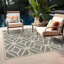 Rugshop Contemporary Geometric Indoor/Outdoor Square Rug 6' 6" Blue by GreenHaven Gardens