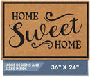 Barnyard Designs Natural Coco Coir Heavy Duty Backing Doormat - Large Cute Non-Slip Front Door Welcome Mat for Outside Entrance or Porch Entry, Brown (24x36, Home Sweet Home) by CozyNest Decor