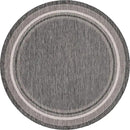 Unique Loom Outdoor Border Collection Area Rug - Soft Border (5' 3" Round, Black/ Ivory) by GreenHaven Gardens
