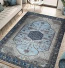 Keen Home Design 4x6 Rug - Machine Washable Area Rug with Non-Slip Backing, Ideal for Living Room, Dining Room, Bedroom - Vintage, Easy Clean, Durable, Low Pile Rug - (4' x 6') by CozyNest Decor