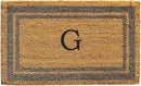 Calloway Mills 153021830G Periwinkle Border 18" x 30" Monogram Doormat, (Letter G) by CozyNest Decor