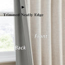 RAIN CITY Linen Beige Blackout Door Curtains for Doorway 2 Panels Set,Back Tab Rod Pocket Curtains 80 Inches Long, Linen Burlap Textured Room Darkening Curtains for Bedroom Nursery 2 Panels 50x80 by CozyNest Decor