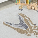 JONATHAN Y Machine-Washable Cream/Multi Runner Rug, 2x8, Kingdarr T-Rex Modern, Casual, Kids & Novelty for Living Room, Dining Room, Bedroom, Kitchen Easy-Cleaning, Non-Shedding (KDW103A-28) by CozyNest Decor