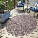 Keen Home Design Terrace Outdoor Round Rug - 5ft Round Washable Indoor/Outdoor Rug for Patio, Kitchen, Balcony, Beach, Garden, Deck and Porch, Size: 5'3" Round by GreenHaven Gardens
