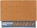 Barnyard Designs Natural Coco Coir Heavy Duty Backing Doormat - Large Cute Non-Slip Front Door Welcome Mat for Outside Entrance or Porch Entry, Brown (17x30, Plain Brown) by CozyNest Decor