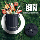 Utopia Kitchen Compost Bin for Kitchen Countertop, 1.3 Gallon Compost Bucket for Kitchen with Lid, Includes 1 Spare Charcoal Filter (Dark Purple) by GreenHaven Gardens