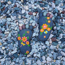 Stepping Stones Garden Decorative Stones for Patio, Deck, Garden or Sidewalk Home Decor Footprint Shaped Stepping Stones Set of 2 （Dark Grey） by GreenHaven Gardens
