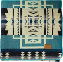Inca Aztec Throw, Queen, King Blanket | Southwest Indian Navajo Boho Style | Native Cover for Camping, Bedding, Couch, Vanlife | Faux Alpaca, Lightweight, Hypoallergenic (Teal, Queen) by CozyNest Decor