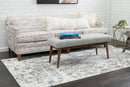 Unique Loom Rosso Collection Vintage, Geometric, Bohemian, Traditional, Distressed, Southwestern Area Rug, Rectangular 4' 0" x 6' 0", Light Gray/Ivory by CozyNest Decor