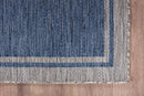 CAMILSON Outdoor Rug, 6x9 Bordered Navy Blue Gray Modern Area Rugs for Indoor and Outdoor Patios, Porches Waterproof Washable Porch Deck Outside Carpet (Bordered Navy, 6 x 9) by GreenHaven Gardens