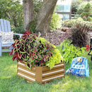 Sunnydaze 11.75" H Raised Metal Garden Bed - Galvanized Raised Garden Bed Outdoor for Vegetables and Flowers - Brown - Square by GreenHaven Gardens