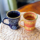 Encantada Handmade Hand-Painted Authentic Mexican Pottery Mugs (1-Pack, Mas Red) by CozyNest Decor