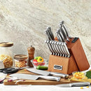 McCook® Kitchen Knife Sets,German Stainless Steel Knives Block Set with Built-in Sharpener by CozyNest Decor