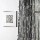 Sutuo Home Boho Curtains 96 Inches Long for Bedroom Living Room Kitchen, Stripe Floral Bohemian Tassels Country Window Treatment Drape for Halloween Decorations Rod Pocket, 1 Panel 59"W x 96"L,Black by CozyNest Decor