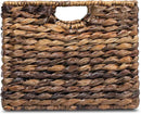 BIRDROCK HOME Woven Storage Shelf Organizer Baskets with Handles - Set of 3 - Abaca Wicker Basket - Pantry Living Room Office Bathroom Shelves Organization - Under Shelf Basket - Handwoven (Espresso) by CozyNest Decor