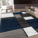 Rugshop Contemporary Modern Boxes Area Rug 6' 6" x 9' Navy by TinyTreasures Baby Boutique