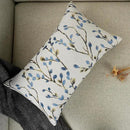YOUR SMILE Classical Embroidery Jacquard Blue Square Decorative Throw Pillow Case Cushion Cover,12x20 inch by CozyNest Decor