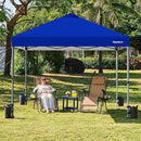Yaheetech 10x10 Pop-up Canopy Tent w/ 2 Integrated Wheels for Mobility, Waterpoof & Heavy Duty, Instant Sun Shelter with Carry Bag, Weight Bags for Outdoor Camping Beach Patio Parties, Blue by GreenHaven Gardens