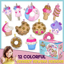 12 Pre-Cut Mini Treats Dessert Fun Kids Sewing Kit for Kids Ages 8-12 Children Beginners Sewing kit kid crafts Make Your Own Felt Pillow Plush Craft Kit Girls and Boys Art Craft Kits Learn to Sew Kit by TinyTreasures Baby Boutique