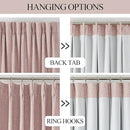 Vision Home Pink Full Blackout Curtains Pinch Pleated Room Darkening Window Panels 120 inch for Girls Bedroom Living Room Thermal Insulated Pinch Pleat Pink Drapes with Hooks Back Tab 40" Wx120 Lx2 by CozyNest Decor