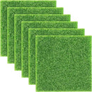 Elcoho 6 Pieces Fake Grass for Crafts Fairy Garden 6 x 6 Inches Artificial Garden Grass for Miniature Ornament Dollhouse DIY Decoration by CozyNest Decor