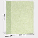 Vienrose Linen 3-Ring Photo Album Holds 190 Photos, 160 4x6 Photos and 30 6x8 Pictures, Picture Album with Multiple Size Pockets, Memory Book for Family Wedding Anniversary Baby, Green by TinyTreasures Baby Boutique