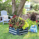 Sunnydaze 11.75" H Raised Metal Garden Bed - Galvanized Raised Garden Bed Outdoor for Vegetables and Flowers - Dark Gray - Square by GreenHaven Gardens